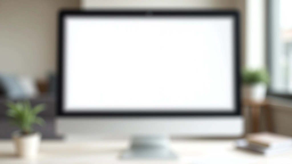 Tela de computador mostrando exemplo prático de hierarquia visual em página de vendas com título grande, subtítulo médio e botão destacado